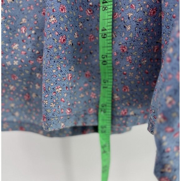 Cattle Kate‎ Blue Microfloral Western Snap Maxi Dress Sz 10, Country, Cowgirl - Picture 7 of 9